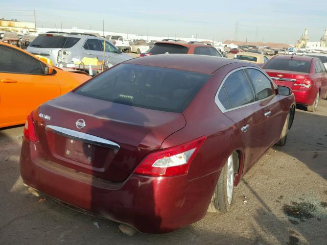 1N4AA51E99C834701 - 2009 NISSAN MAXIMA S RED photo 4