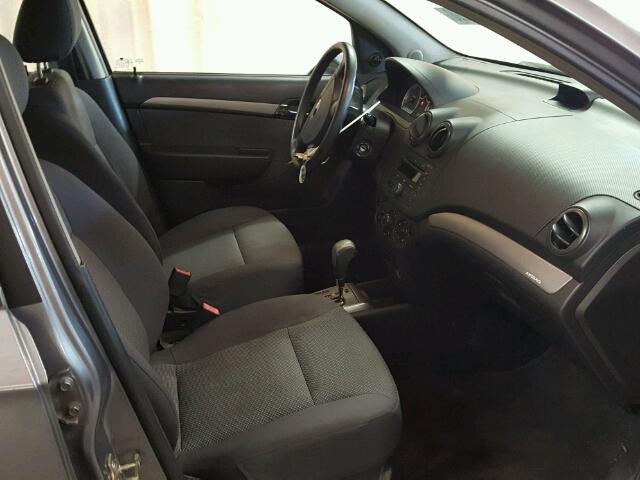 KL1TD56667B128937 - 2007 CHEVROLET AVEO BASE Сұр фото 5