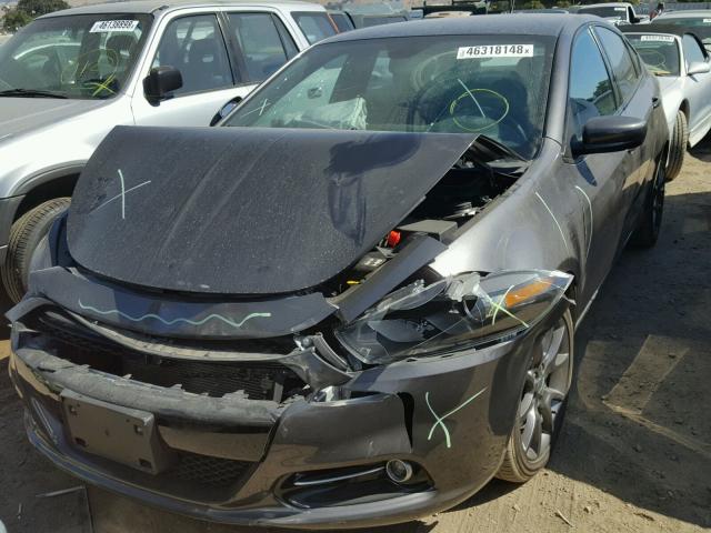 1C3CDFBB1GD515633 - 2016 DODGE DART SXT GRAY photo 2