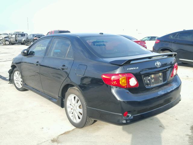 2T1BU4EE0AC533028 - 2010 TOYOTA COROLLA BA BLACK photo 3