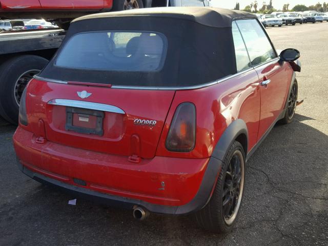 WMWRF33485TF62353 - 2005 MINI COOPER RED photo 4