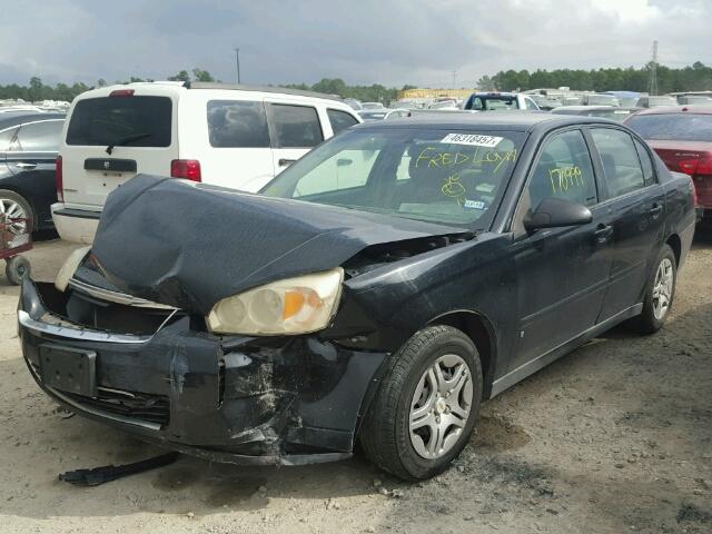 1G1ZS58F57F297354 - 2007 CHEVROLET MALIBU LS BLACK photo 2