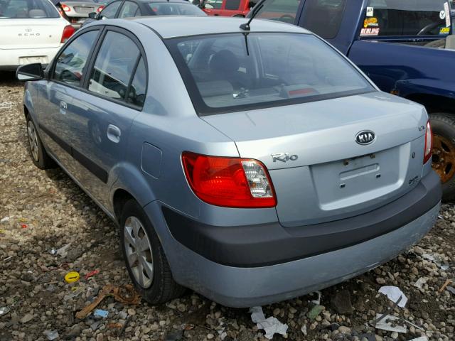 KNADE123576218732 - 2007 KIA RIO BASE BLUE photo 3