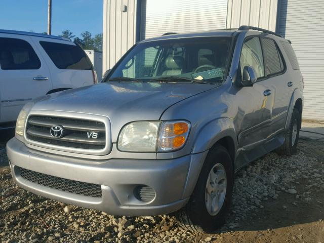 5TDZT34A23S189660 - 2003 TOYOTA SEQUOIA SR SILVER photo 2