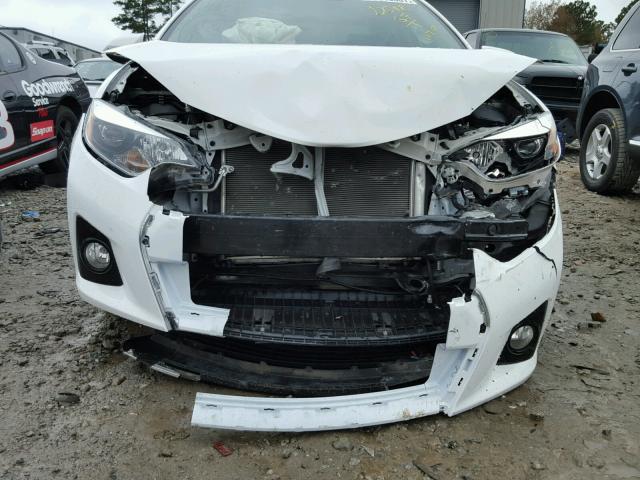 2T1BURHE6EC227448 - 2014 TOYOTA COROLLA L YELLOW photo 9