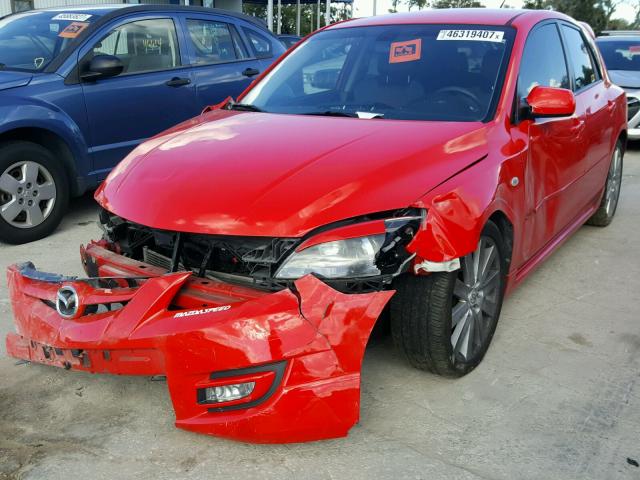 JM1BK34L971767553 - 2007 MAZDA SPEED 3 RED photo 2