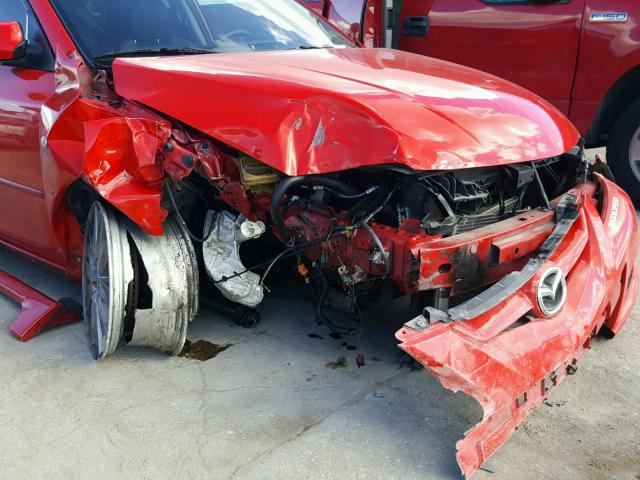 JM1BK34L971767553 - 2007 MAZDA SPEED 3 RED photo 9