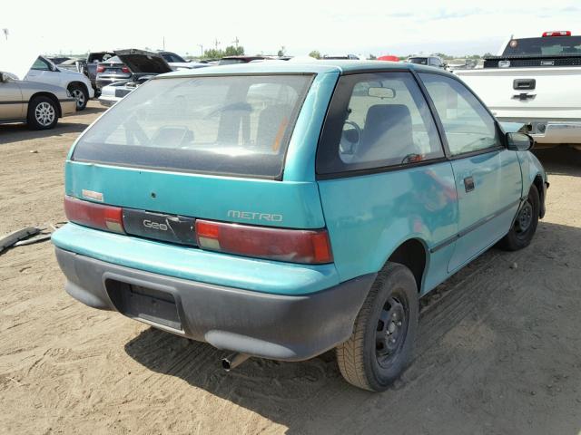 2C1MR2466P6723125 - 1993 GEO METRO TEAL photo 4