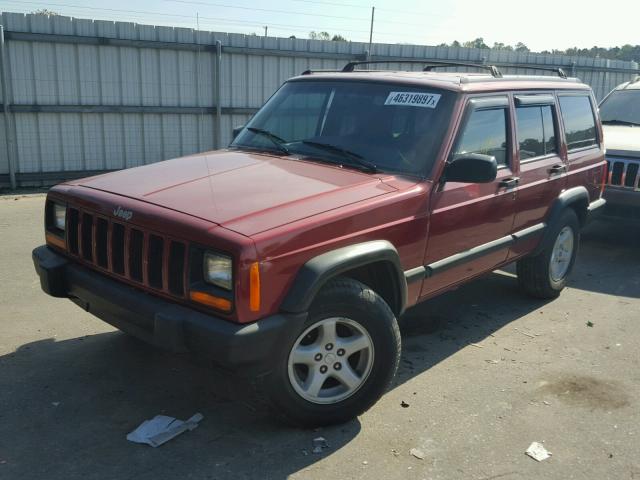 1J4FJ68S4WL161047 - 1998 JEEP CHEROKEE S RED photo 2