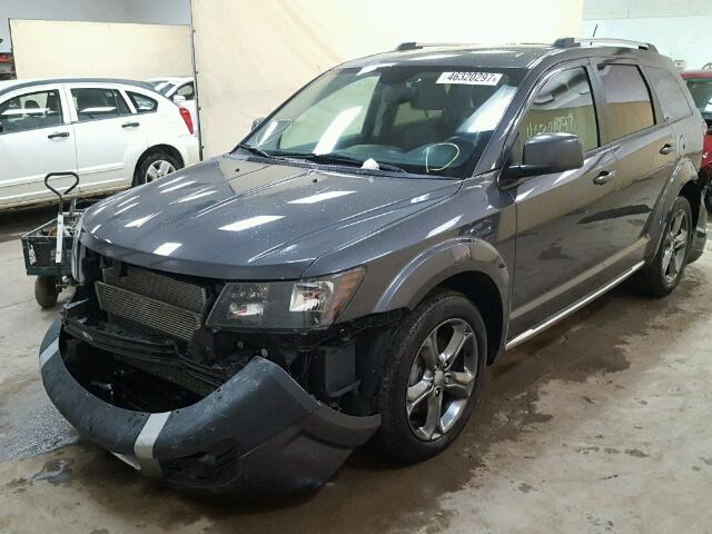 3C4PDDGG9FT601366 - 2015 DODGE JOURNEY CR GRAY photo 2