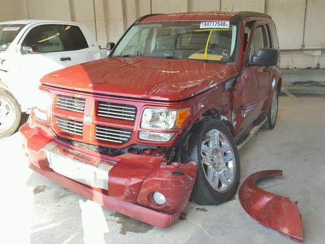 1D8GU58627W607227 - 2007 DODGE NITRO R/T BURGUNDY photo 2