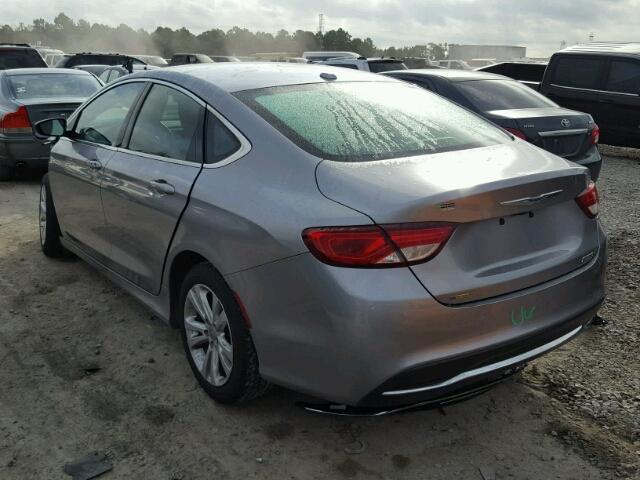 1C3CCCAB4FN744786 - 2015 CHRYSLER 200 LIMITE GRAY photo 3