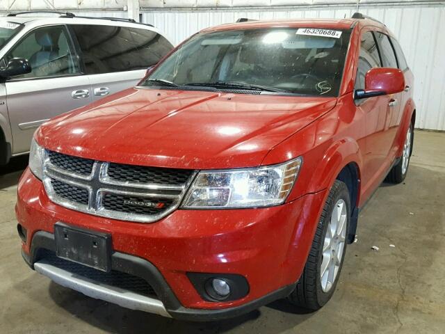 3C4PDDDG2ET259312 - 2014 DODGE JOURNEY LI RED photo 2