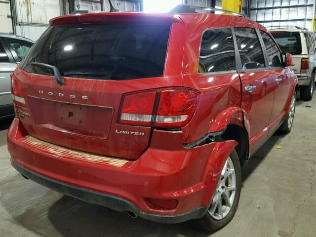 3C4PDDDG2ET259312 - 2014 DODGE JOURNEY LI RED photo 4