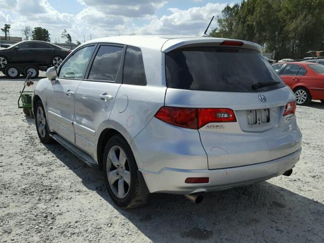 5J8TB18287A002619 - 2007 ACURA RDX SILVER photo 3