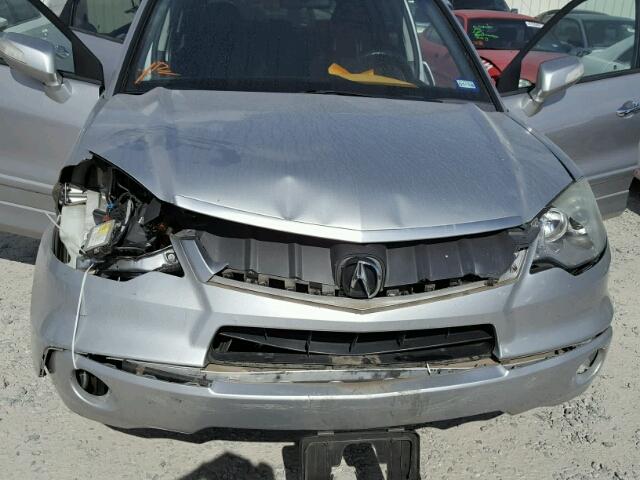 5J8TB18287A002619 - 2007 ACURA RDX SILVER photo 7