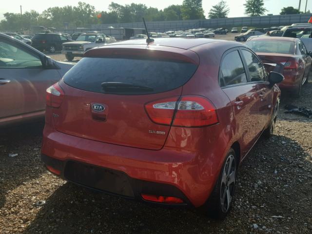 KNADN5A3XC6016164 - 2012 KIA RIO EX RED photo 4