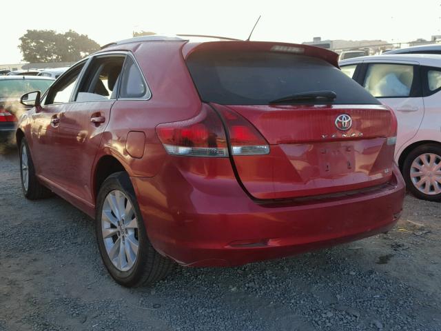 4T3ZA3BB2DU077927 - 2013 TOYOTA VENZA LE RED photo 3