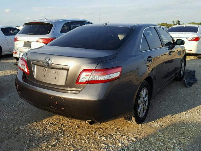 4T4BF3EK2BR136727 - 2011 TOYOTA CAMRY BASE GRAY photo 4