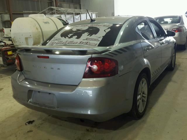 1C3CDZABXEN220329 - 2014 DODGE AVENGER SE SILVER photo 4