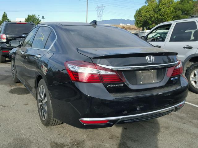 JHMCR6F31HC003621 - 2017 HONDA ACCORD HYB BLACK photo 3