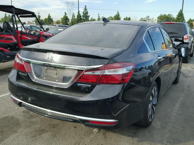 JHMCR6F31HC003621 - 2017 HONDA ACCORD HYB BLACK photo 4