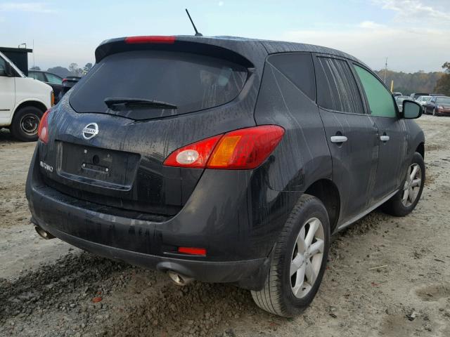 JN8AZ1MU9AW001390 - 2010 NISSAN MURANO S BLACK photo 4