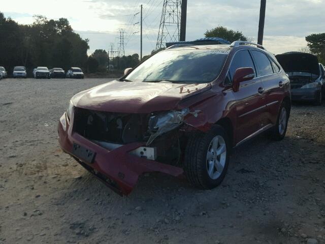 2T2BK1BA5AC012923 - 2010 LEXUS RX 350 RED photo 2