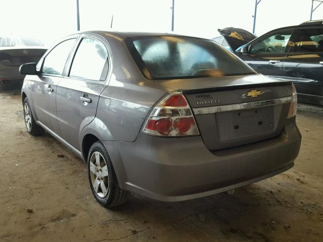 KL1TD5DE5AB050880 - 2010 CHEVROLET AVEO LS GRAY photo 3