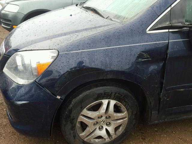 5FNRL38715B133036 - 2005 HONDA ODYSSEY EX BLUE photo 9