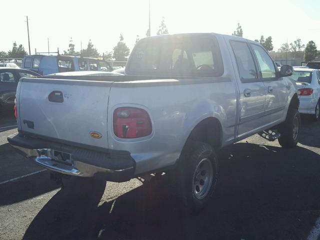 1FTRW07W81KF27919 - 2001 FORD F150 SILVER photo 4