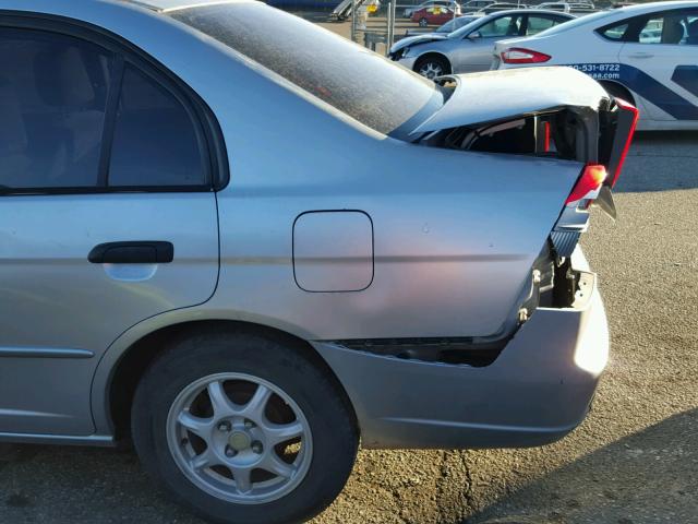 2HGES16531H615035 - 2001 HONDA CIVIC LX SILVER photo 9