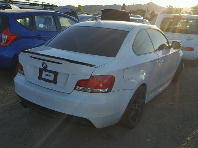 WBAUP9C53BVL90507 - 2011 BMW 128 I WHITE photo 4