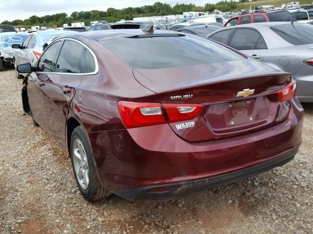 1G1ZB5ST3GF172707 - 2016 CHEVROLET MALIBU LS 栗色 照片 3
