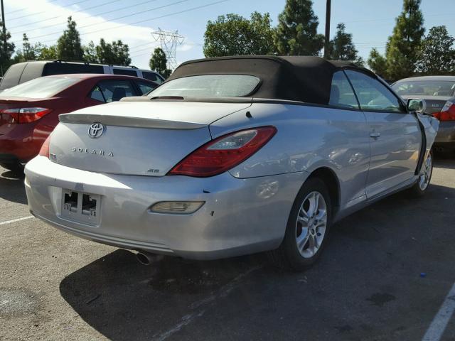 4T1FA38P47U130727 - 2007 TOYOTA CAMRY SOLA SILVER photo 4