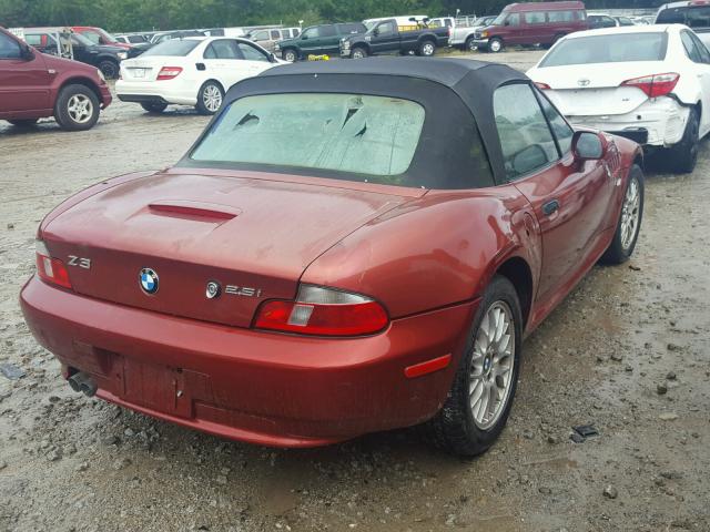 WBACN33401LM01902 - 2001 BMW Z3 2.5 RED photo 4