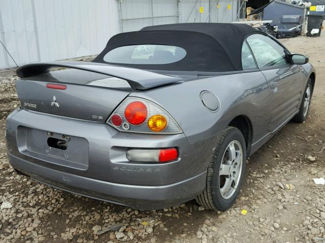 4A3AE45G23E146410 - 2003 MITSUBISHI ECLIPSE SP GRAY photo 4