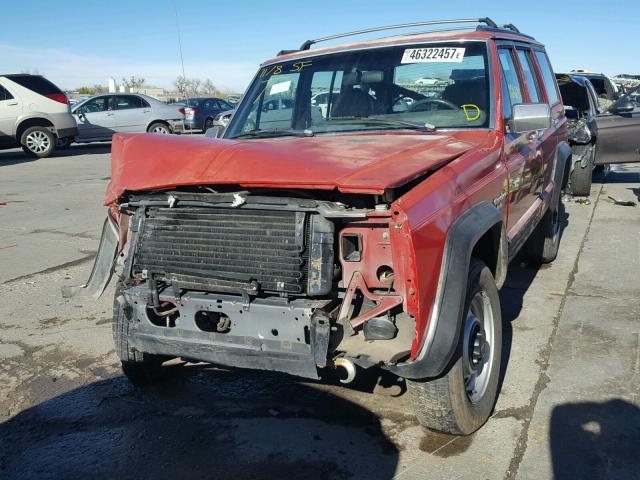 1J4FJ58S4ML589384 - 1992 JEEP CHEROKEE L RED photo 2