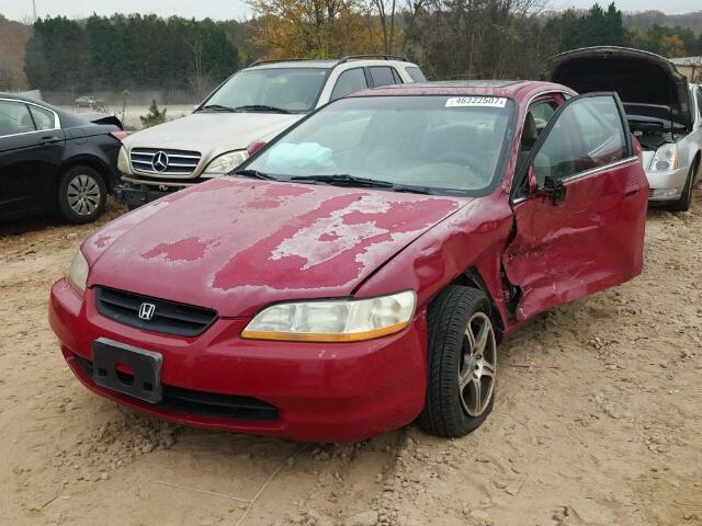 1HGCG325XYA031055 - 2000 HONDA ACCORD EX BURGUNDY photo 2