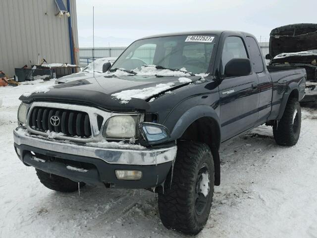 5TEWN72N72Z051270 - 2002 TOYOTA TACOMA XTR BLACK photo 2