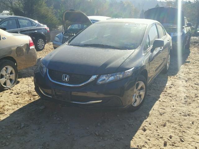 19XFB2F5XDE247977 - 2013 HONDA CIVIC LX BLACK photo 2