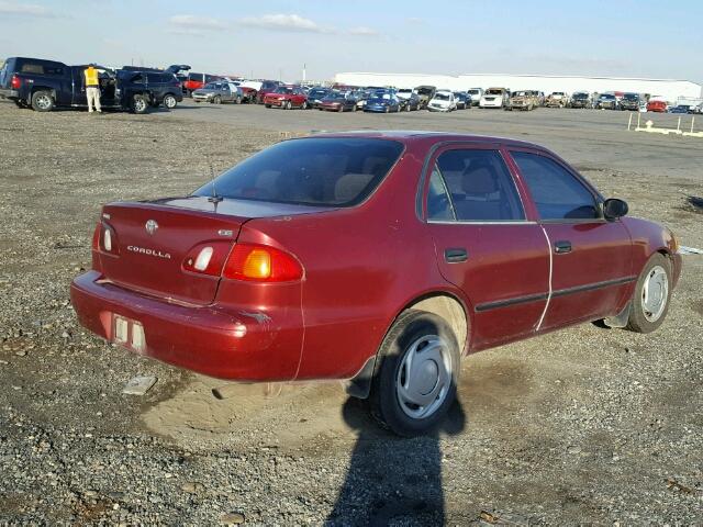 1NXBR12E2YZ352834 - 2000 TOYOTA COROLLA VE MAROON photo 4