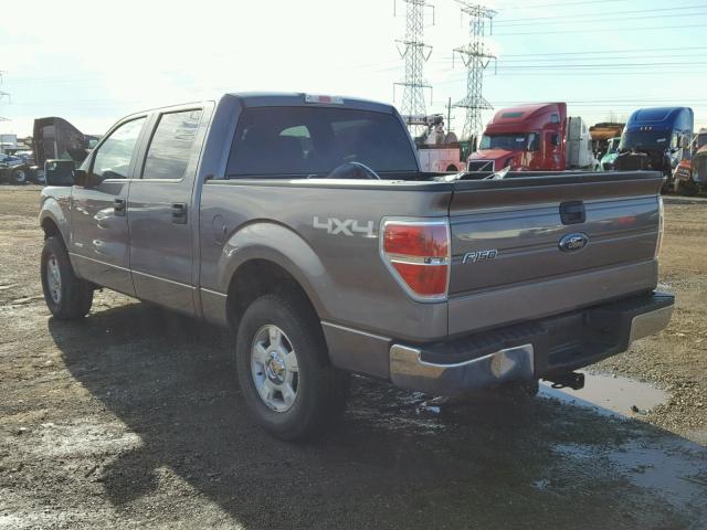 1FTFW1ET9EKF97811 - 2014 FORD F150 SUPER GRAY photo 3