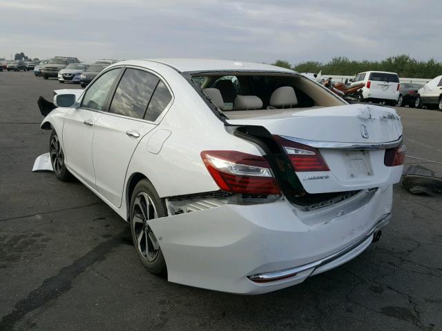 1HGCR2F75GA012864 - 2016 HONDA ACCORD EX WHITE photo 3