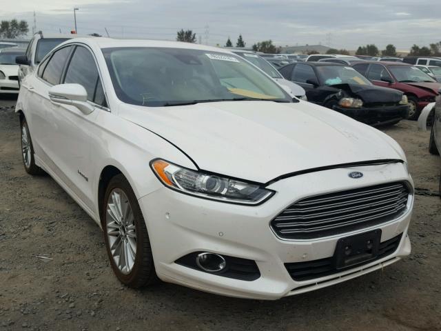 3FA6P0LU4DR371629 - 2013 FORD FUSION SE WHITE photo 1