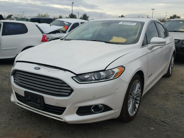 3FA6P0LU4DR371629 - 2013 FORD FUSION SE WHITE photo 2