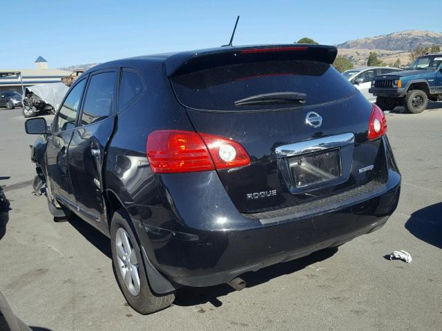 JN8AS5MT1CW273812 - 2012 NISSAN ROGUE S BLACK photo 3