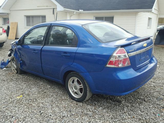 KL1TD56E69B630955 - 2009 CHEVROLET AVEO LS BLUE photo 3