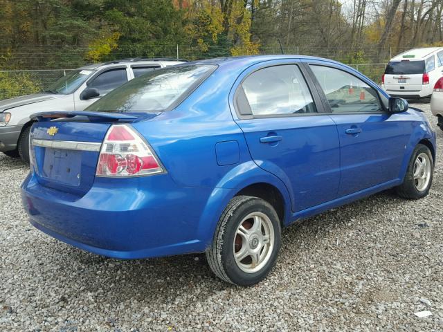 KL1TD56E69B630955 - 2009 CHEVROLET AVEO LS BLUE photo 4