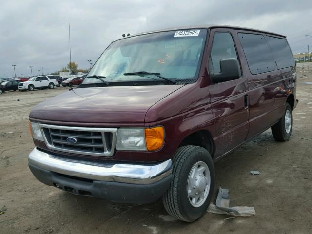 1FBNE31LX6DB41472 - 2006 FORD ECONOLINE MAROON photo 2